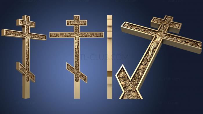 Crucifix with vine background